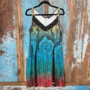 Pyramid Collection Tie Died Print Dress Size M